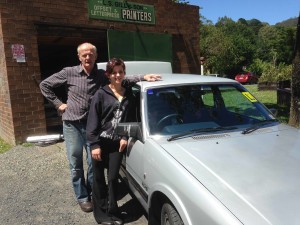 Jeff and Jacinta with her new car