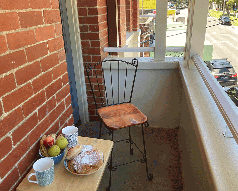 Breakfast on the balcony